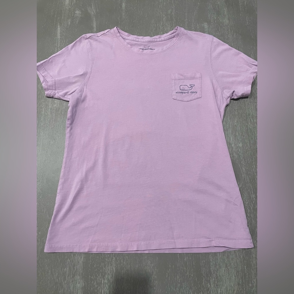 Purple Vineyard Vines Pocket T-Shirt